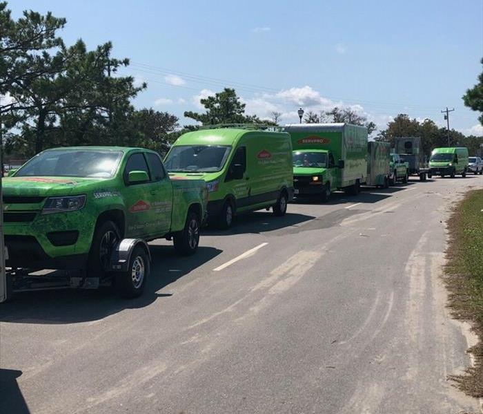 Line of SERVPRO Vehicles in Summit County